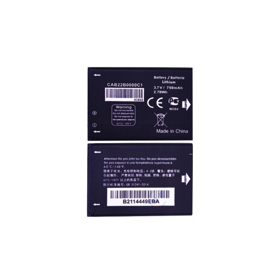 Battery CAB22B0000C1 for Alcatel One Touch/OT-665/OT-665X/OT-356 750mAh Battery CAB22B0000C1 for Alcatel One Touch/OT-665/OT-665X/OT-356 750mAh